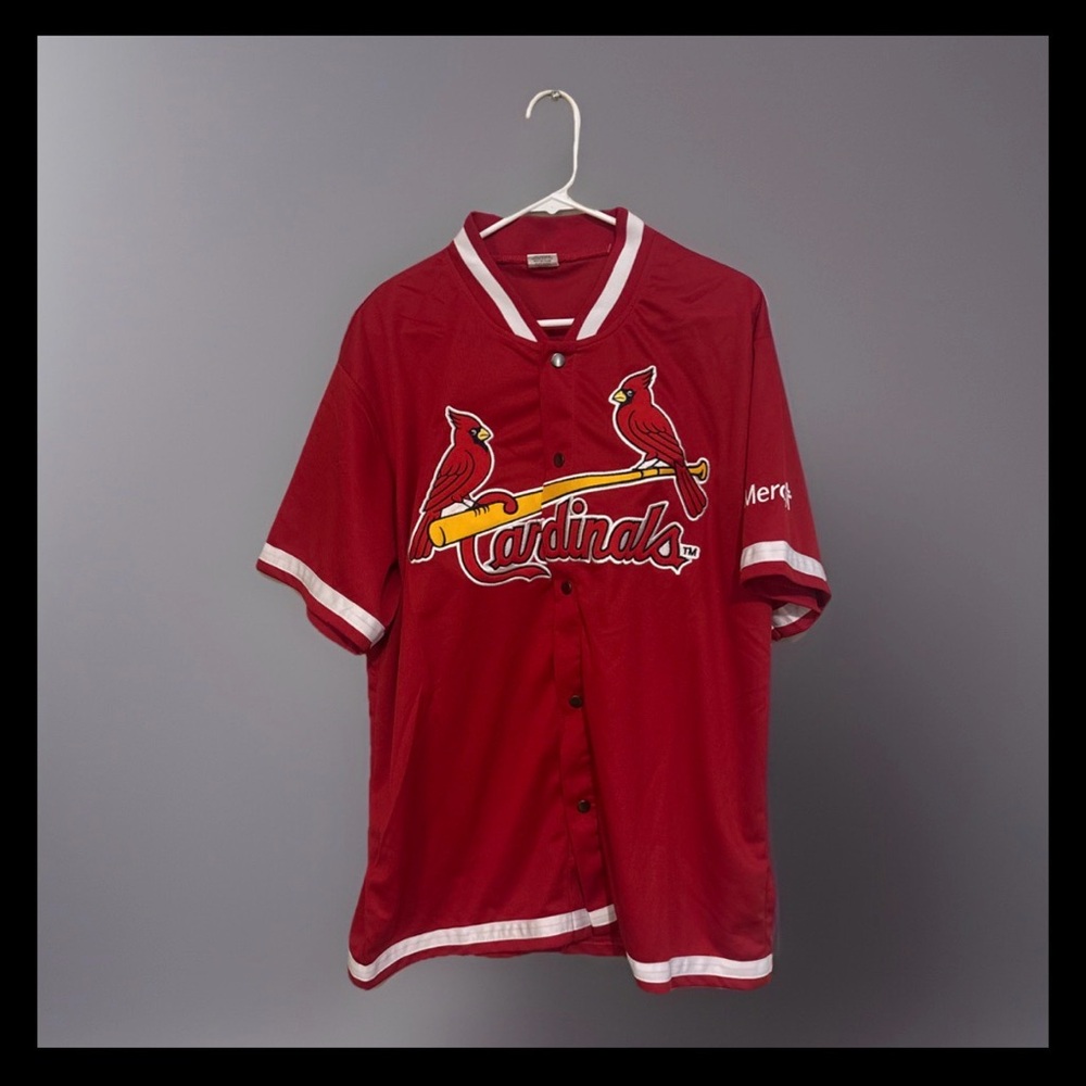 ST LOUIS CARDINALS ADULT RETRO BASKETBALL WARM UP JERSEY 7/13/25 SGA XL NEW